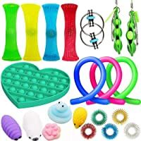 Los mejores  - 21Pcs Juguetes Sensoriales- Kit de Juguetes Antiestrés- para Aliviar el Estrés para Niños y Adultos- Sensory Fidget Toys…